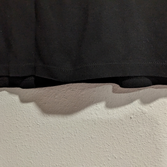 JM Collection Black Short Sleeve Shirt, Scallop Neck and Sleeves Cotton … - Picture 7 of 9